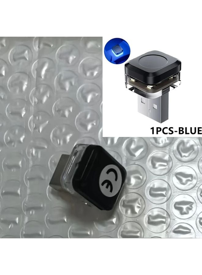 Blue Car USB Portable LED Light For Interior Decor Without Battery - Image 1