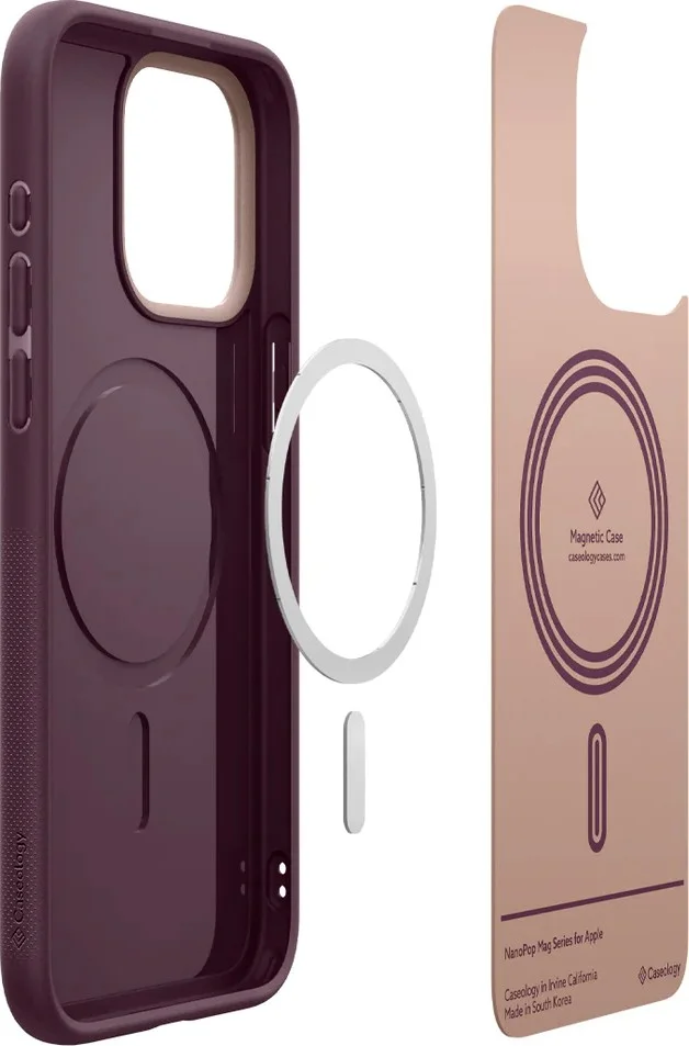 Spigen Caseology by Apple iPhone 15 Pro Max Case Nano Pop Mag (MagSafe Compatible) Burgundy Bean - ACS06621