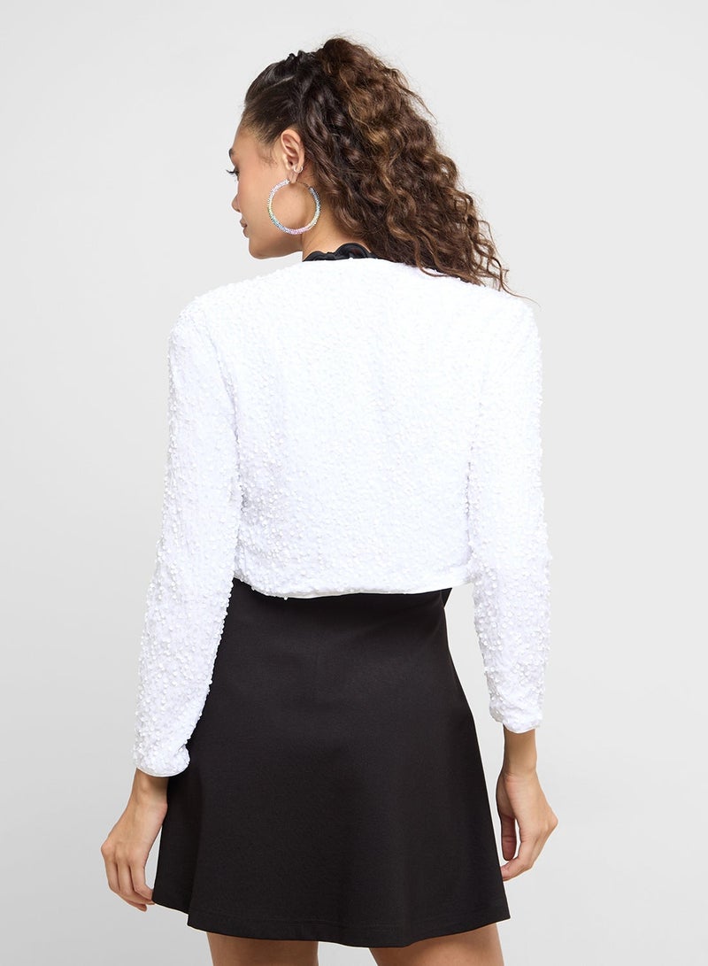 Ginger Bow Tie Up Sequin Jacket - Image 3