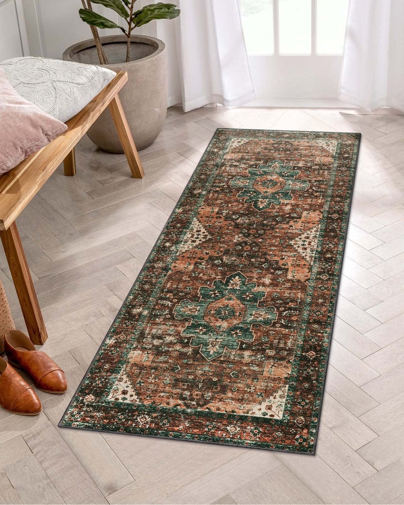 Moynesa UltraThin Washable Runner Rug  2x5 Laundry Room Rug Low Pile Hallway Rug Runner Non Slip Non Shedding Pet Friendly Indoor Floor Carpet Runner for Bathroom Kitchen Living Room Bedside