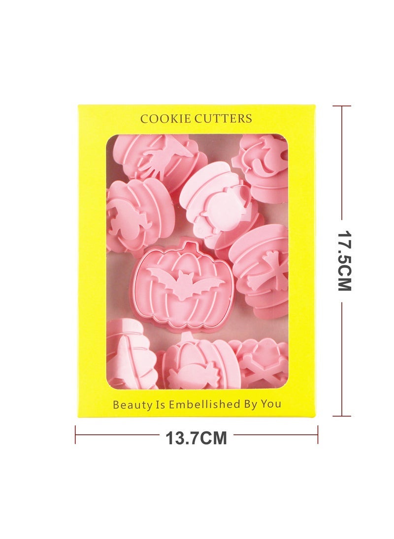 Loquat 1 x 5 pcs  Pumpkin Jam Cookie Cutters 3D Press Stamp Pumpkin A(68)