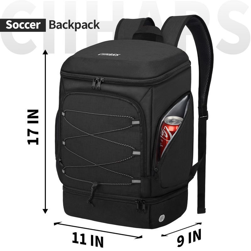 Ciihars Soccer Bag - Soccer Backpack with Ball Holder,Sport Equipment Bags gifts for soccer stuff Water resistant Includes Separate Cleat Fit Basketball Volleyball Football - Image 4