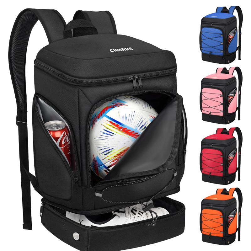 Ciihars Soccer Bag - Soccer Backpack with Ball Holder,Sport Equipment Bags gifts for soccer stuff Water resistant Includes Separate Cleat Fit Basketball Volleyball Football - Image 1