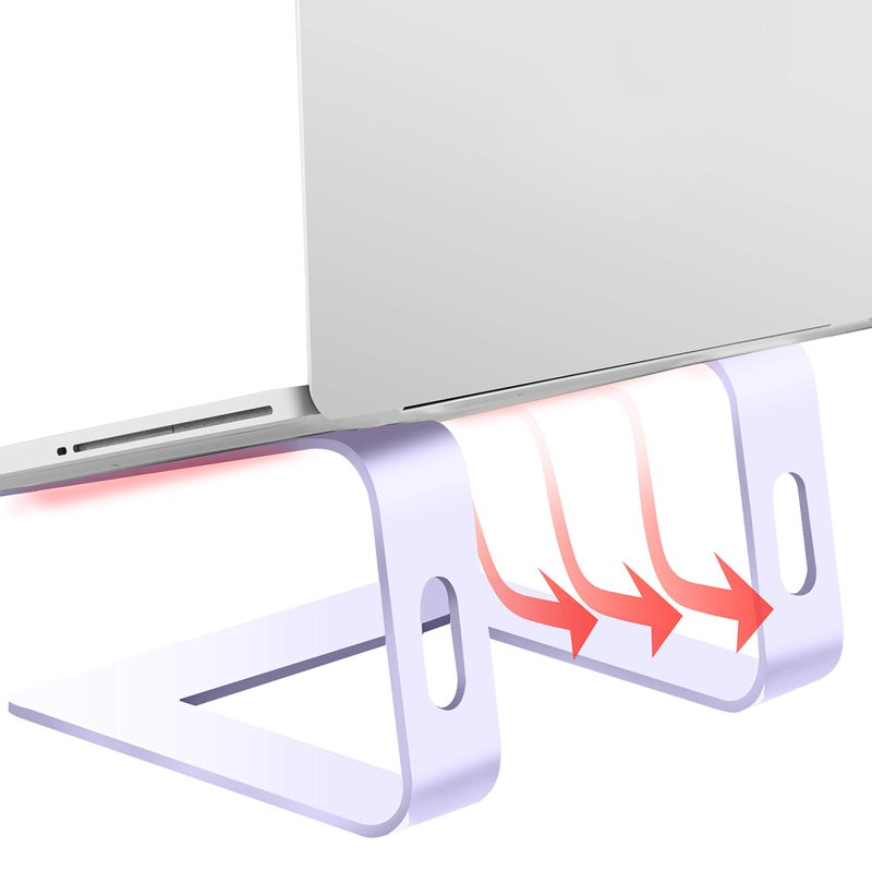 Orionstar Laptop Stand Aluminum Laptop Riser Compatible with Mac MacBook Air Pro 10 to 15.6 Inch Notebook Computer, Ergonomic Elevator Holder (Purple) - Image 4