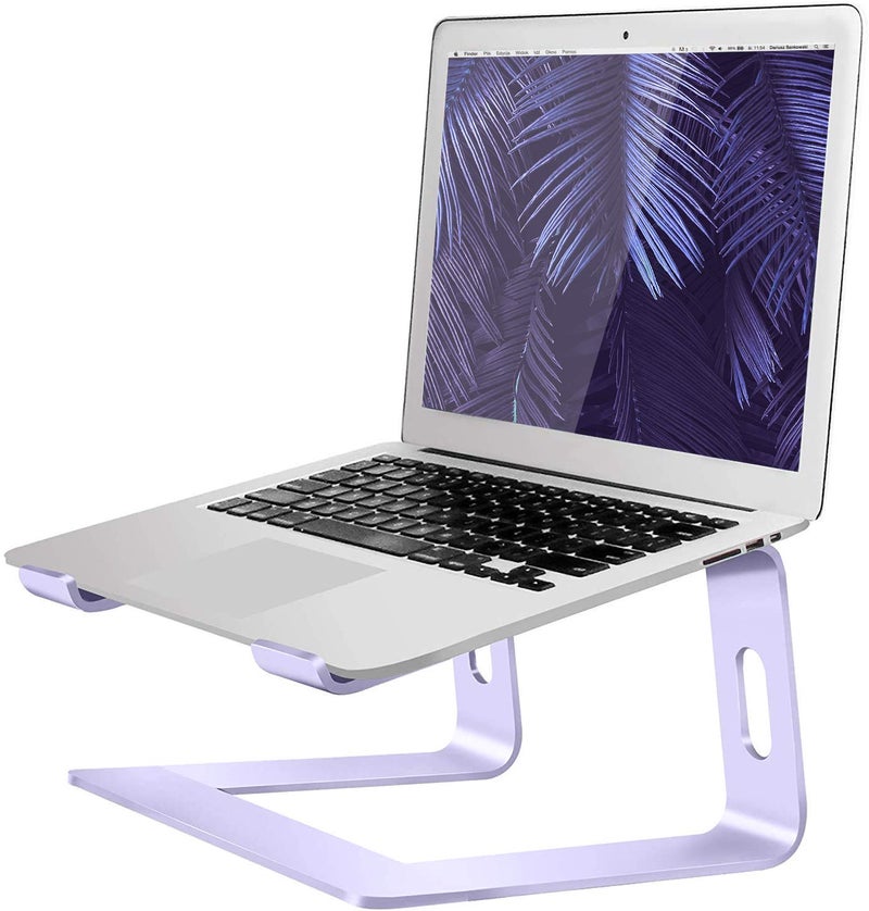 Orionstar Laptop Stand Aluminum Laptop Riser Compatible with Mac MacBook Air Pro 10 to 15.6 Inch Notebook Computer, Ergonomic Elevator Holder (Purple) - Image 1