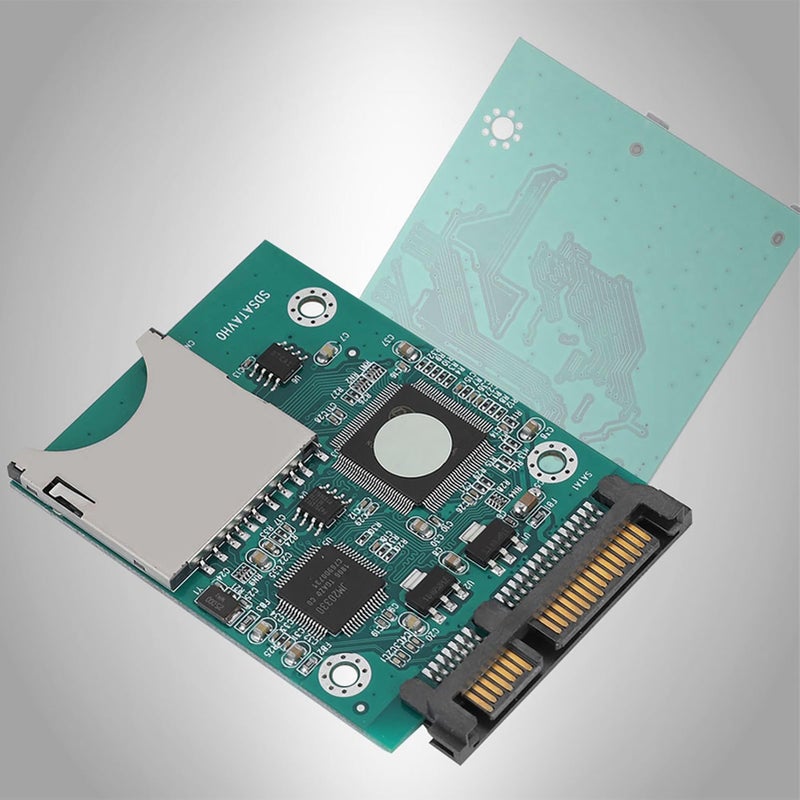 Wendry SD to SATA Adapter Converter, 22MB/s Fast SD/SDHC/SDXC/MMC Memory Card to 2.5in 7+15P SATA Converter Adapter - Image 2
