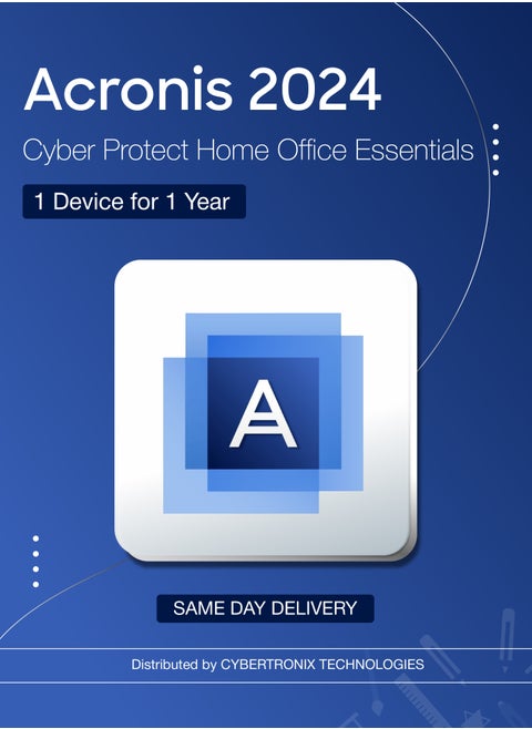Acronis Cyber Protect Home Office Essentials 2024 Key | Subscription for 1 Year-1 Device | Digital License | SAME DAY DELIVERY
