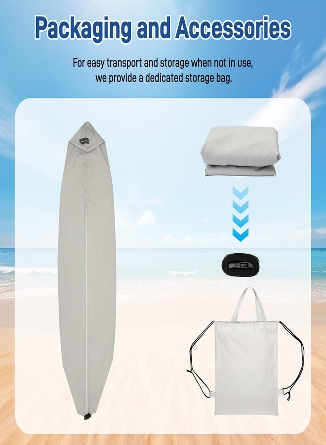 MONST 600D Marine Grade Kayak Canoe Cover, Waterproof UV Tear Fade Resistant with Waterproof Zipper, Heavy Duty Storage Cover Fits 11-13ft Kayak, Indoor Outdoor Use, Gray - Image 5