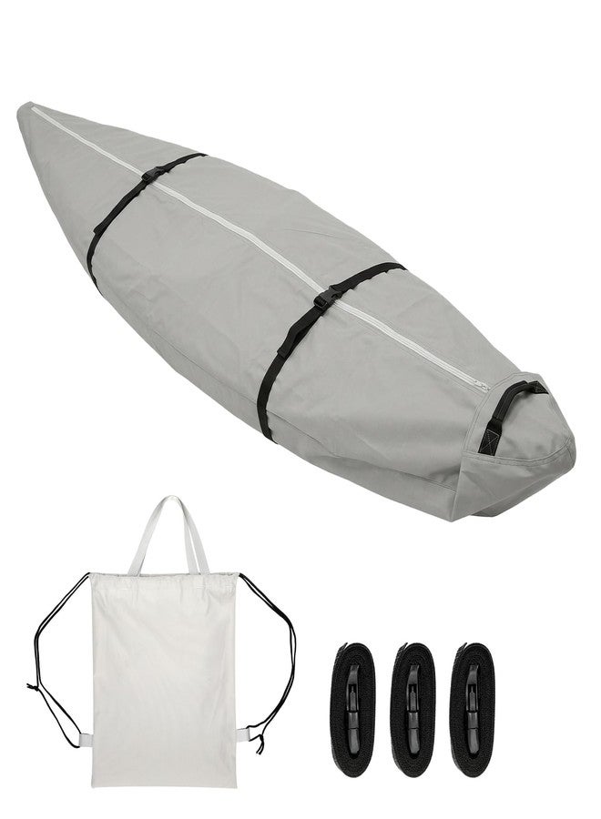MONST 600D Marine Grade Kayak Canoe Cover, Waterproof UV Tear Fade Resistant with Waterproof Zipper, Heavy Duty Storage Cover Fits 11-13ft Kayak, Indoor Outdoor Use, Gray - Image 1