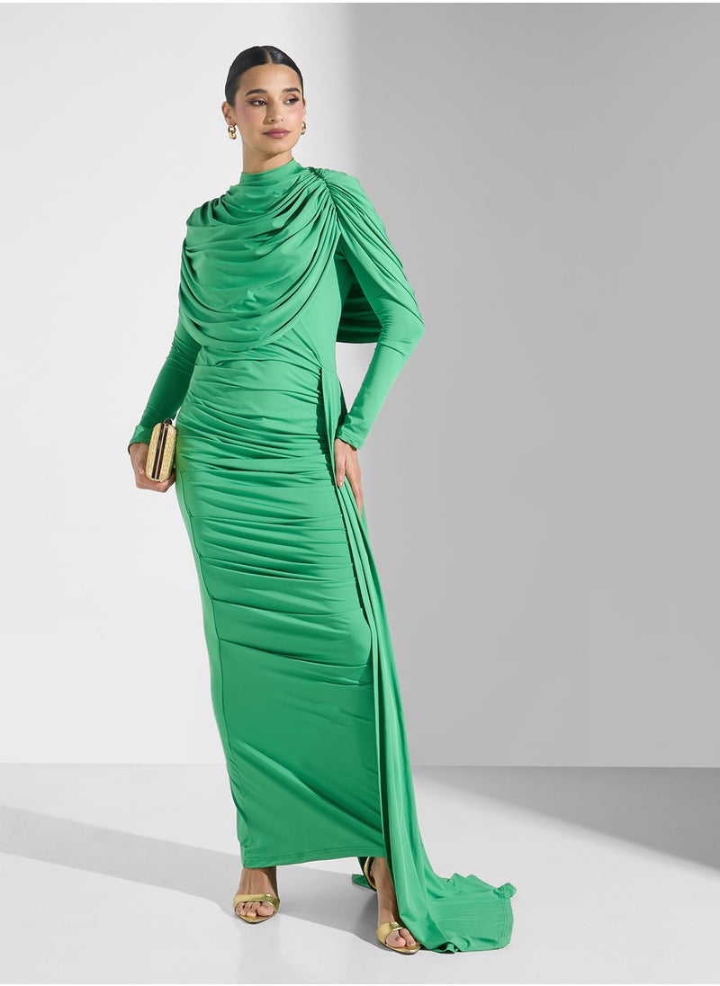 Virgos Lounge Plited High Neck Dress  - Image 4