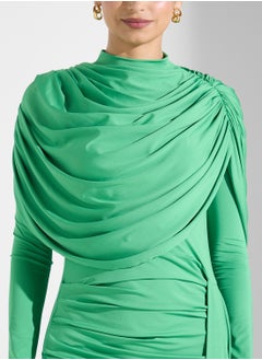 Virgos Lounge Plited High Neck Dress  - Image 3