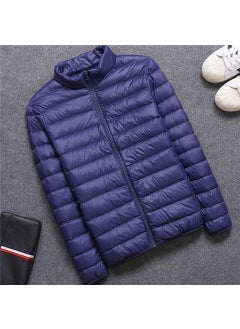 Generic Lightweight Cotton Jacket Mens Casual Stand Collar Outdoor Sporty Style Student Fashion Portable No Pilling Spring Season Navy blue  - Image 1