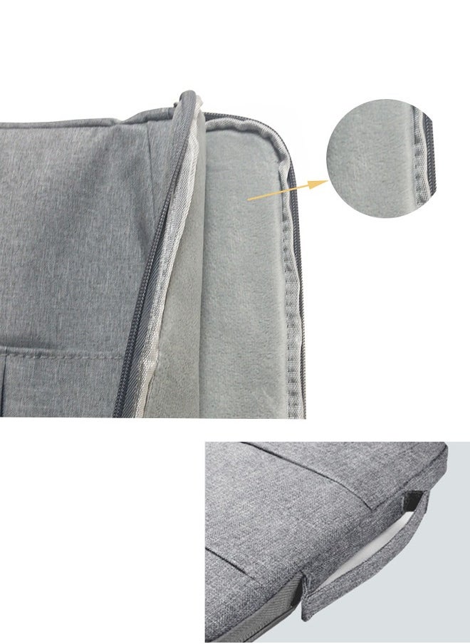 Generic - Laptop Protective Bag with Large Side Pocket Laptop Sleeve 15.6 Inch for 15 Inch MacBook Air/MacBook Pro/Notebook Dark Grey - Image 1