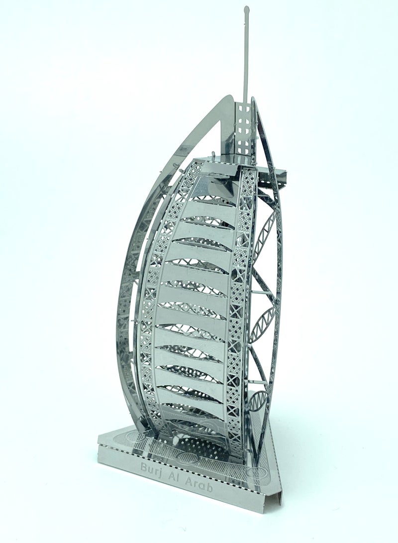 Three-dimensional metal jigsaw puzzle, Burj Al Arab model kit, creative assembly model kit, challenging DIY construction - Image 3