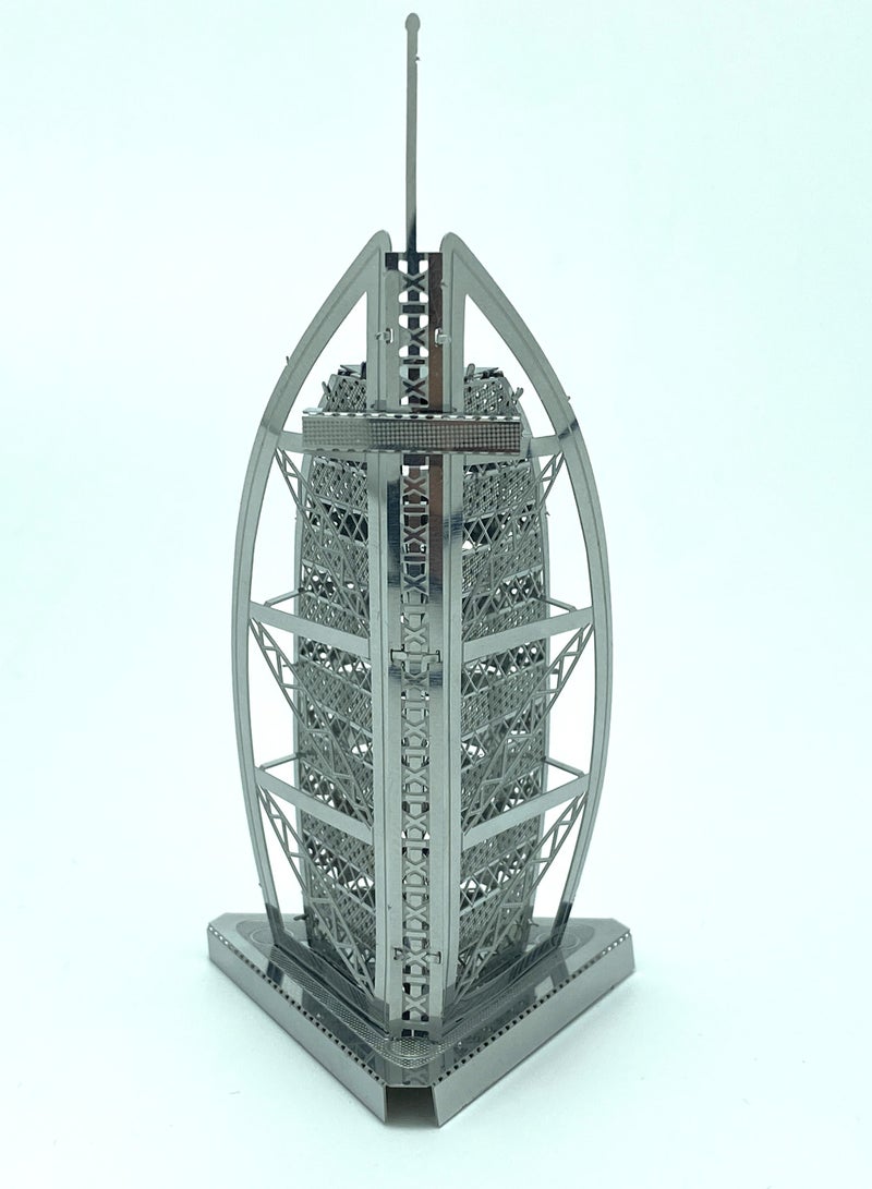 Three-dimensional metal jigsaw puzzle, Burj Al Arab model kit, creative assembly model kit, challenging DIY construction - Image 4
