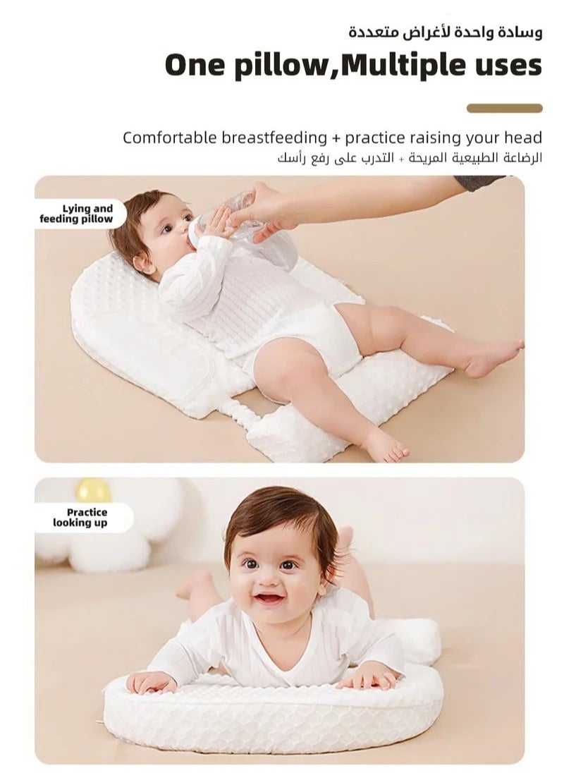 MIXDE Baby Nursery Pillow, Removeable Breastfeeding Pillows, Toddler Bedding, Anti vomit Milk Babies Crib Wedge Headrest for Newborn and Infant,  15-30 Degree Adjustable Incline for Better Night's Sleep  - Image 5