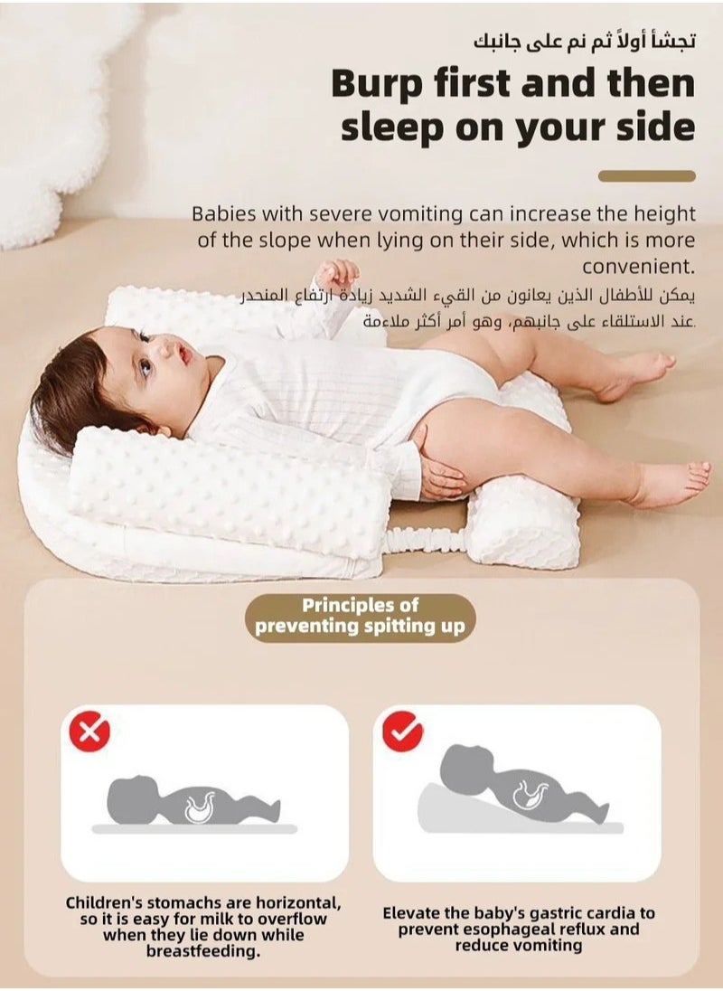 Baby Nursery Pillow, Removeable Breastfeeding Pillows, Toddler Bedding, Anti vomit Milk Babies Crib Wedge Headrest for Newborn and Infant,  15-30 Degree Adjustable Incline for Better Night's Sleep - pzsku/ZF2B87BFC173FEA99B652Z/45/_/1706513569/71f87196-2853-441c-b2c0-e4d2829f704a