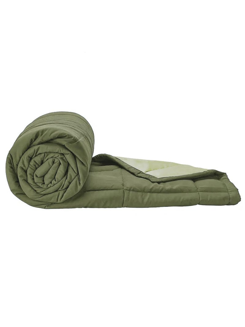 KOPA KOPA Ultra Soft Microfiber Reversible Comforter for All Weather -1pc Double (Feather lite) -Olive/sage  - Image 3