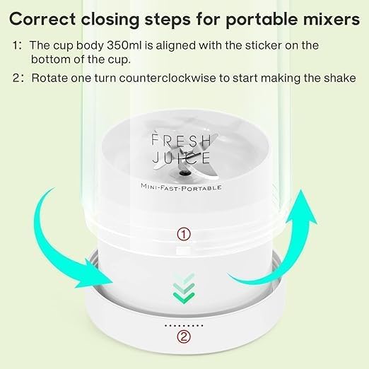 HBD Rechargeable Portable Electric Mini USB Juicer Bottle Blender for Making Juice Travel Juicer Mixer for All Fruits Hand Juicer Machine Multicolor 1 Pc - Image 3