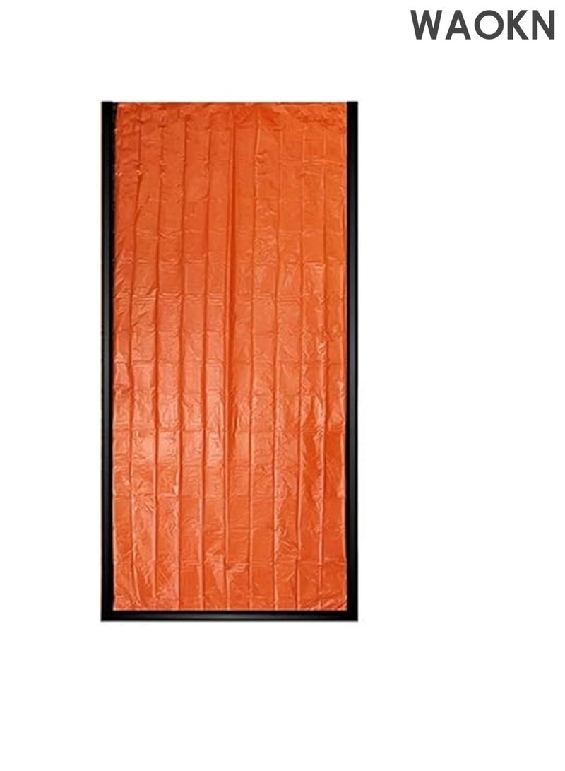 WAOKN Emergency Survival Sleeping Bag, Thermal Bivy Sack Blanket, Waterproof Lightweight, Mylar Portable Nylon Sack for Camping Hiking Outdoor Adventure Activities（Orange） - Image 1