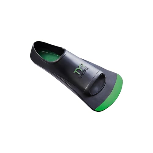 TYR unisex adult Burner Fins 2.0 Footwear, Black/Green, X-Small US - Image 5