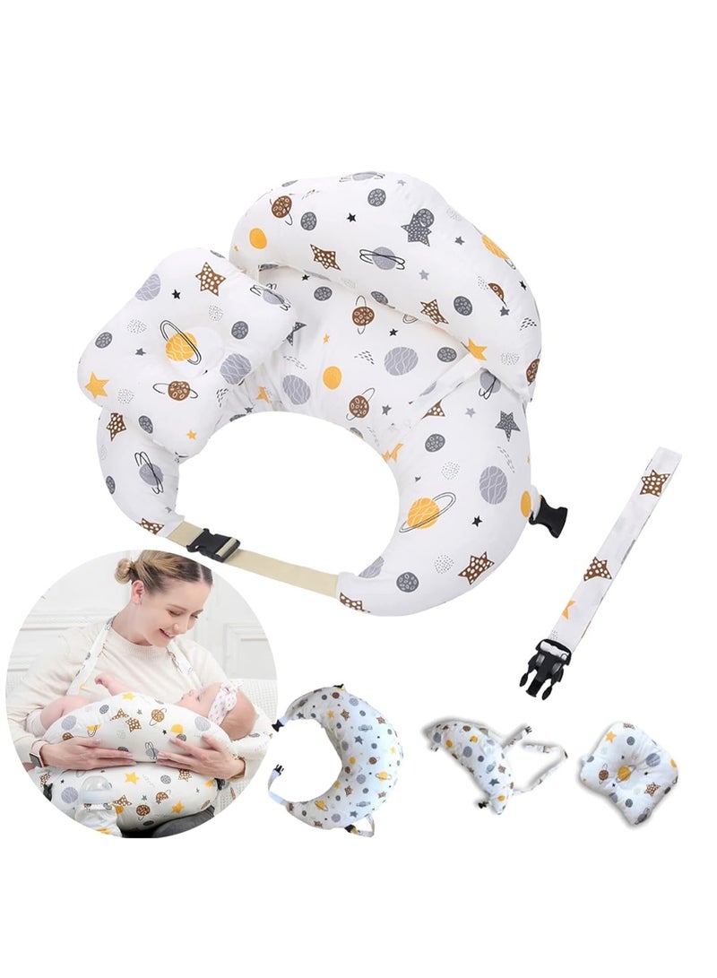 TRASSLE Nursing Pillow for Breastfeeding, Breast Feeding Pillow for Mom & Baby Support, Removable Cotton Cover, Adjustable Waist Strap, Newborn Essentials Must Haves,Baby Pillow - Image 1