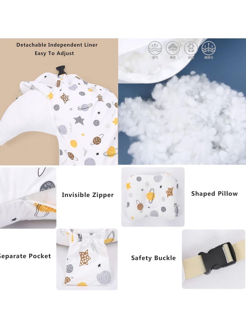 TRASSLE Nursing Pillow for Breastfeeding, Breast Feeding Pillow for Mom & Baby Support, Removable Cotton Cover, Adjustable Waist Strap, Newborn Essentials Must Haves,Baby Pillow - Image 5