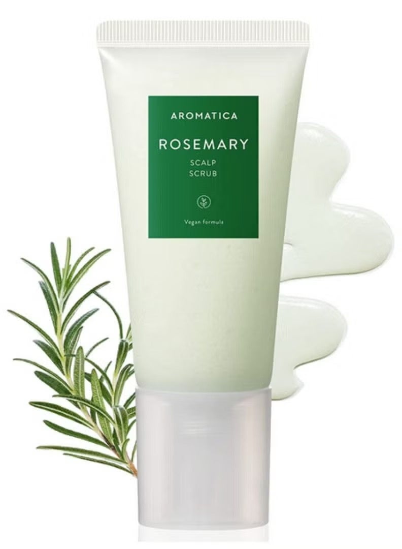 AROMATICA Rosemary Scalp Scrub 5.82oz / 165g, Scalp Treatment, Scalp Exfoliator with Salt Scrub for Oily Scalp, Dandruff, Build Up Remover - Image 1
