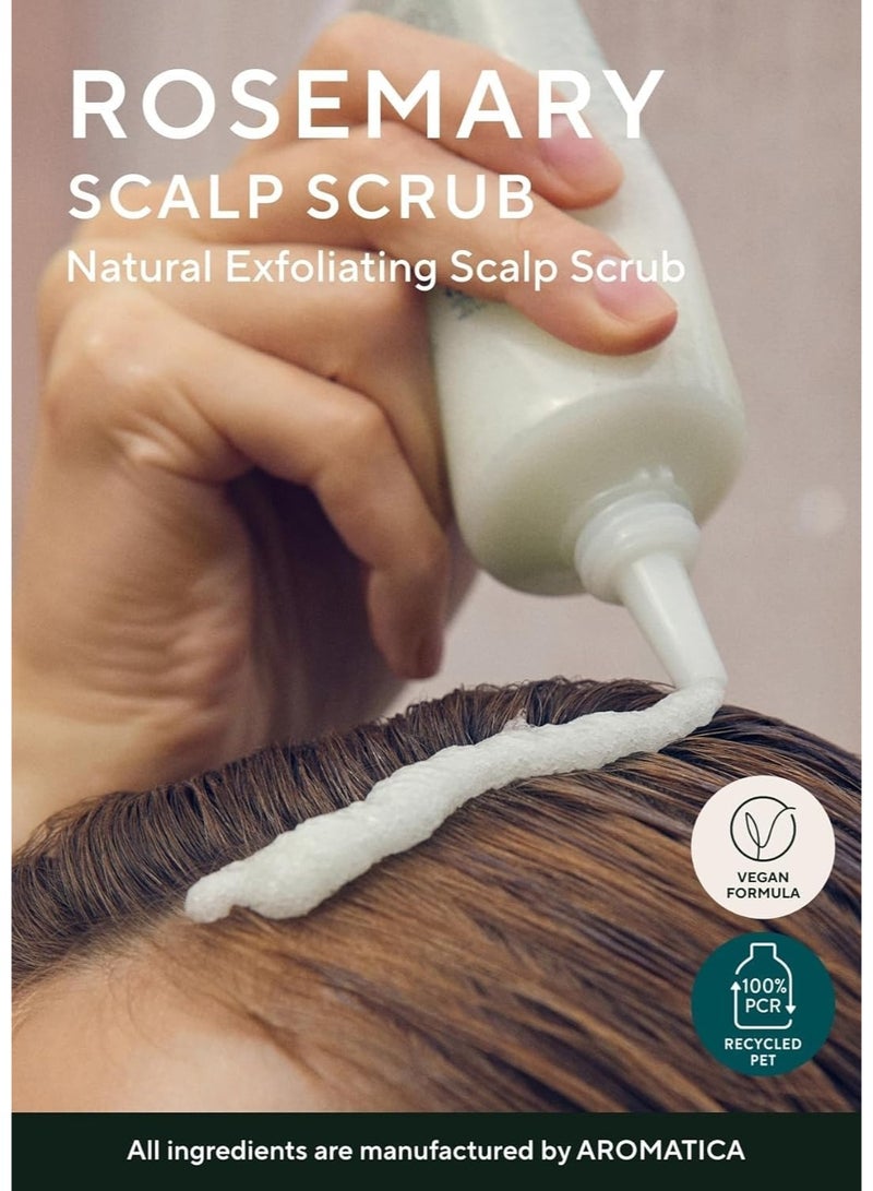 AROMATICA Rosemary Scalp Scrub 5.82oz / 165g, Scalp Treatment, Scalp Exfoliator with Salt Scrub for Oily Scalp, Dandruff, Build Up Remover - Image 4