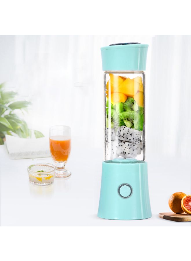 USB Rechargeable Blender And Portable Juicer Cup 480 ml H7789BL Blue/Clear - Image 3