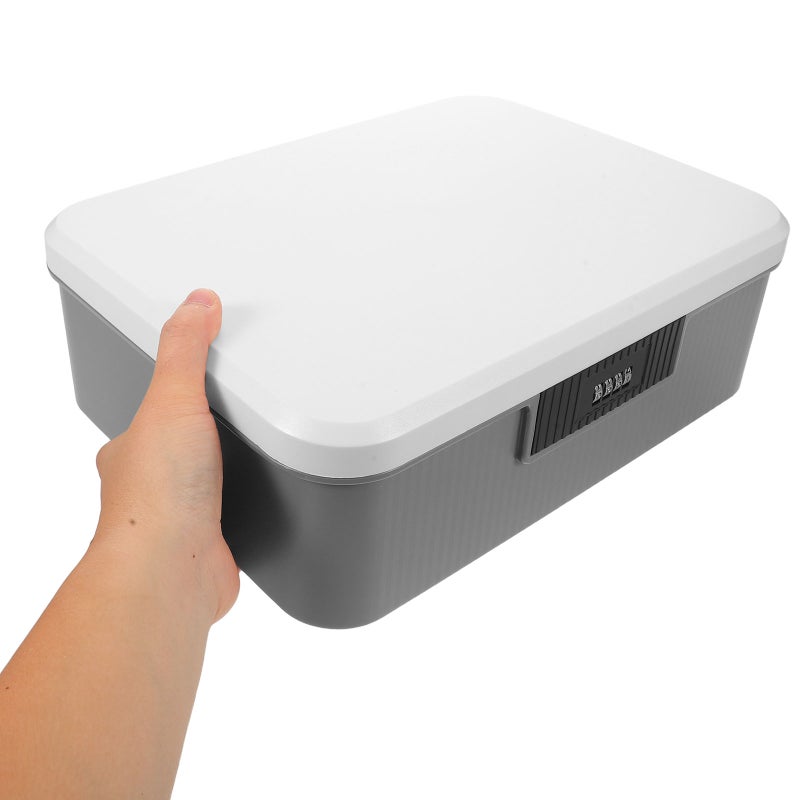 Lockable Storage Box: 16L Password Lock Storage Bin With Combination Lock For Home Office Outdoor Travel - Secure Organizer For Documents Jewelry - Image 3