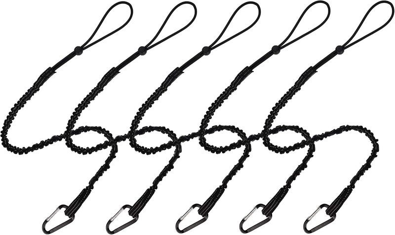 CYSKY Tool Lanyard - 5 Pack Safety Tool Leash with Retractable Bungee Cord and Aluminum Lock Carabiner - Image 1