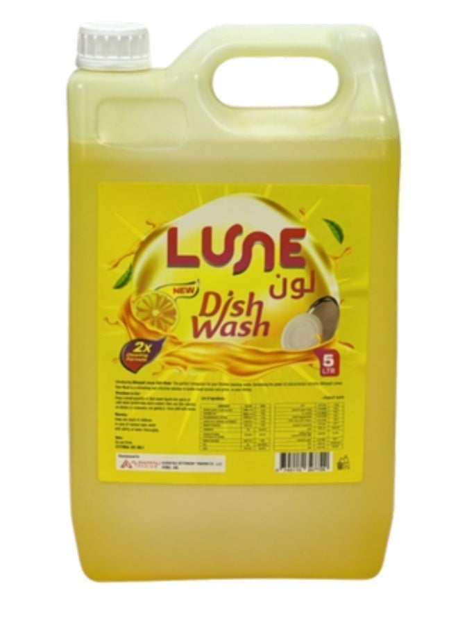 Lune. LUNE Lemon Dish Wash Liquid 5L | Powerful Grease-Cutting Formula - Image 1