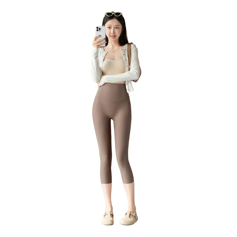 Women's Ice Silk Cool Touch Capri Leggings 10A Antibacterial - Image 3