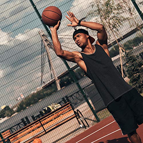 MCPORO Mens Athletic Shorts with Pockets Quick Drying Activewear for Gym Workout Black - Image 2