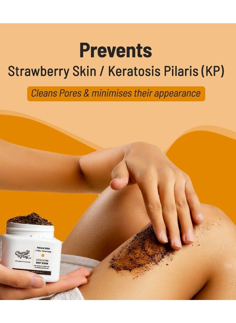 Chemist at Play Exfoliating Body Scrub For Removing Tan Dead Skin Cells Rough Bumpy Skin Tanned Pigmented Skin