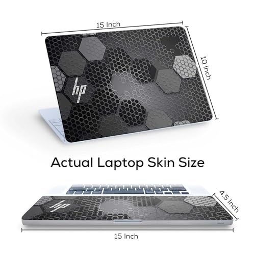 Inkykart Pattern H12 Top+Wrist Pad Vinyl Laptop Skin/Sticker/Cover for 15 to 15.6 Inches Laptops Laminated-Removable-HD Quality Compatible for Hp.(15x10 Inches) - Image 3