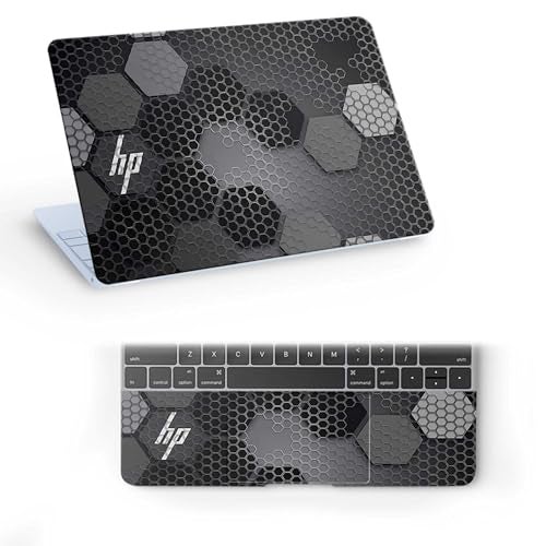 Inkykart Pattern H12 Top+Wrist Pad Vinyl Laptop Skin/Sticker/Cover for 15 to 15.6 Inches Laptops Laminated-Removable-HD Quality Compatible for Hp.(15x10 Inches) - Image 1