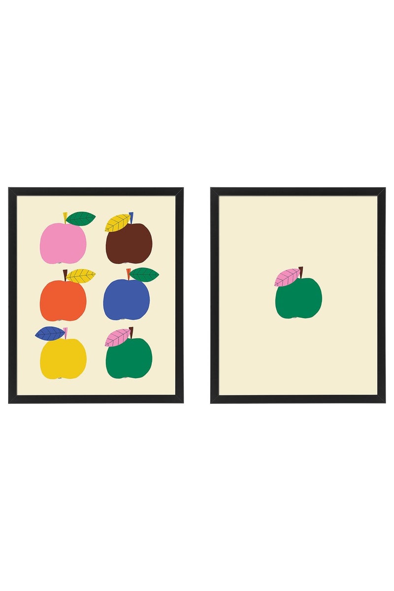 FISKBO Frame with poster, apple game, 40 x 50 cm - Image 1
