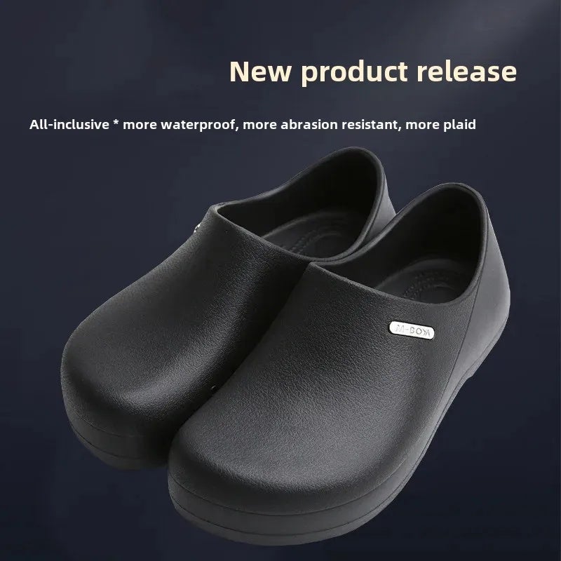 Foreign Trade Men''s Non-slip Wear-resistant Low-top Waterproof and Oil-proof Chef Shoes Work Shoes Rain Shoes EVA Special for Work - Image 4