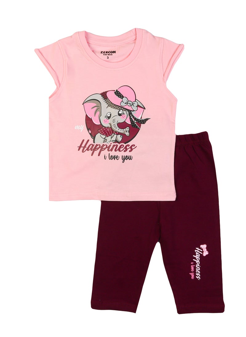 Zercon Summer Pajama Set for Girls  - Image 1
