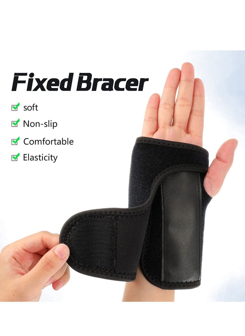 KASTWAVE - 2 Pieces Night Wrist Sleep Support Brace, for Night Wrist Sleep Support Brace Wrist Splint Stabilizer, Help With Carpal Tunnel and Wrist Pain Relief Adjustable, Fitted (Black,Classic Style) - Image 1