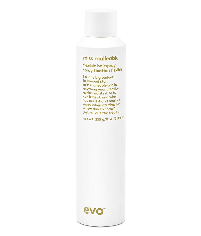 EVO Miss Malleable Flexible Hairspray - Hair Volume Spray - Strong Hold Hairspray With Full Support & Control - 300ml / 9oz - Image 1