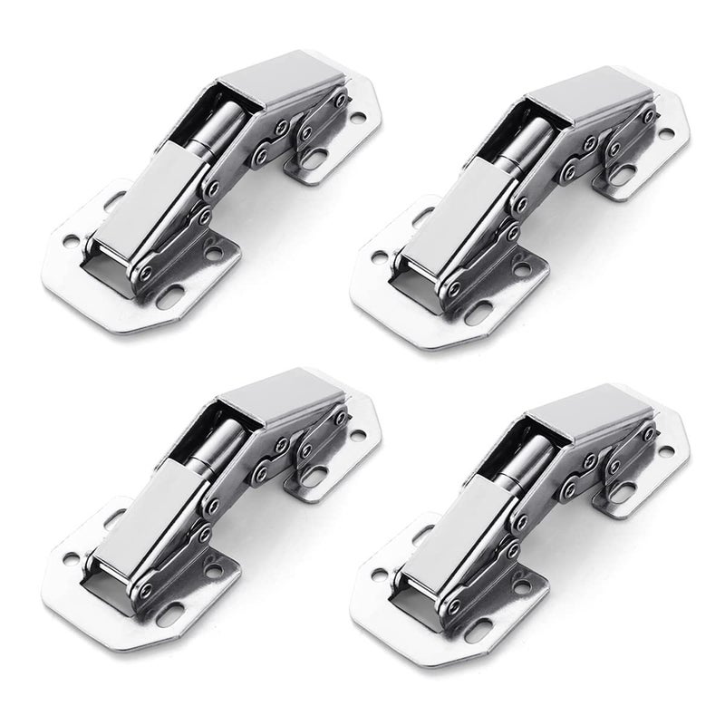 NB Pack of 4 Hinges Cabinet Door, Opening Angle 90° Furniture Hinge Cabinet Door Hinges Suitable for Cupboard Door, Wooden Door, Slat Doors Wood, Kitchen Cupboard