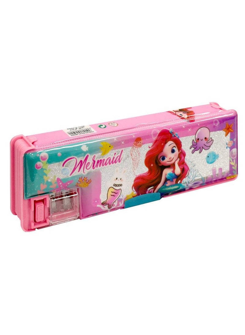 Disney Hard Pencil Case Mermaid2 Compartment - Image 1