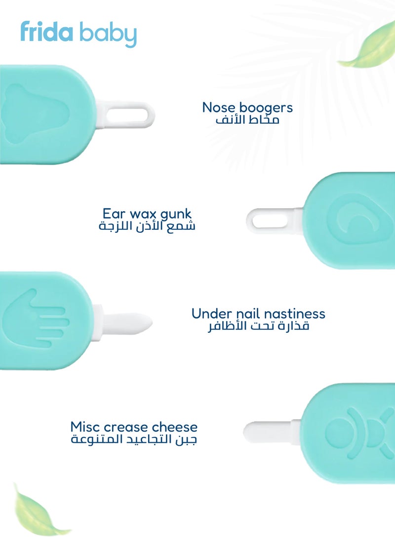 فريدا بيبي أداة تنظيف الأنف والأظافر والأذن ٣ في ١ – مزيل آمن ولطيف للمخاط وشمع الأذن والأوساخ تحت الأظافر – أداة صحية سهلة الاستخدام لحديثي الولادة والرضع والأطفال الصغار - Image 3