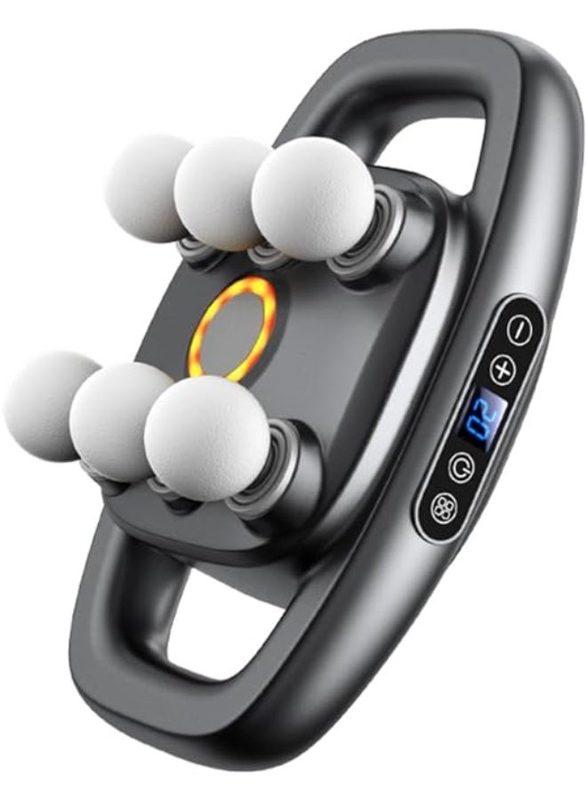 جهاز مساج كهربائي لتخفيف آلام العضلات – 6 رؤوس تبديل، 30 مستوى سرعة و4 أوضاع تشغيل، مسدس مساج للجسم بالكامل - Image 1