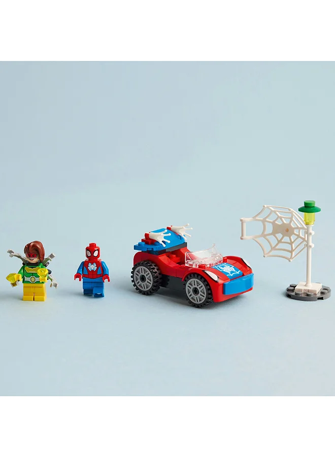 LEGO Marvel Spider-Man's Car and Doc Ock 10789 Building Toy Set with 2 Minifigures and Authentic Accessories; Includes Glow-In-The-Dark Elements; Fun Super Hero Gift for Kids Aged 4+ (48 Pieces)