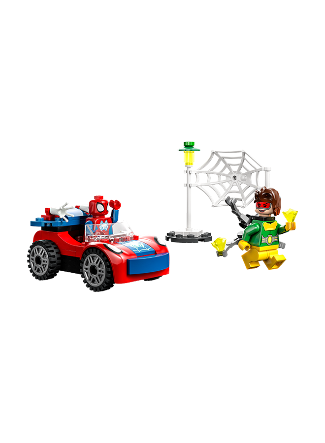 LEGO Marvel Spider-Man's Car and Doc Ock 10789 Building Toy Set with 2 Minifigures and Authentic Accessories; Includes Glow-In-The-Dark Elements; Fun Super Hero Gift for Kids Aged 4+ (48 Pieces)