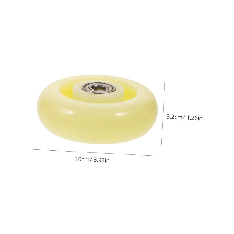 4 Inch Heavy Duty Nylon Caster Wheels Ball Bearings for Cart Wheelbarrow Lawn Mower - Image 3